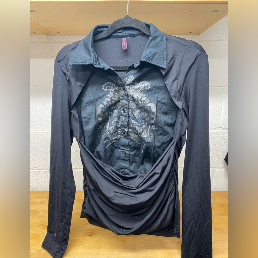 Cool Y2K blouse top Heart and Soul